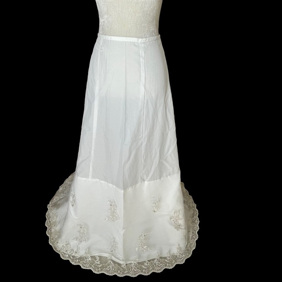 Wedding Dress Bridal Gown Ivory Gold Size 12 Convertible Two Length Embellished - Picture 11 of 16